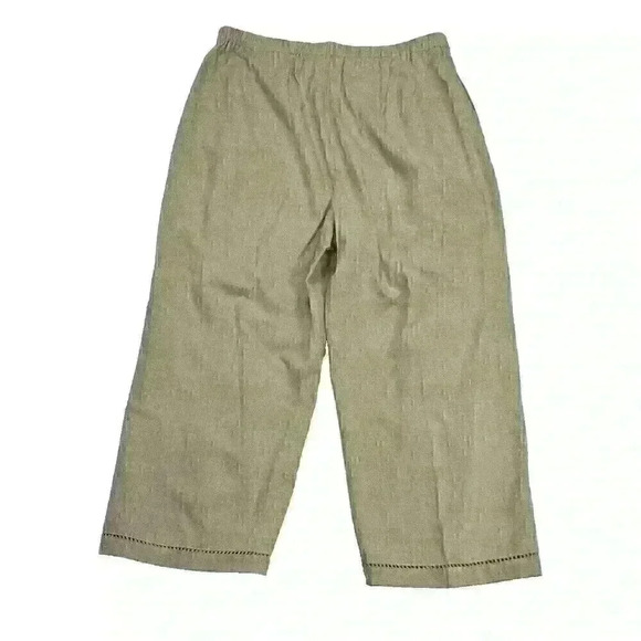 Sag Harbor VTG Womens LG/XL Tan Button Up Blouse and Pants 2 pc Set Linen Blend - Picture 16 of 16
